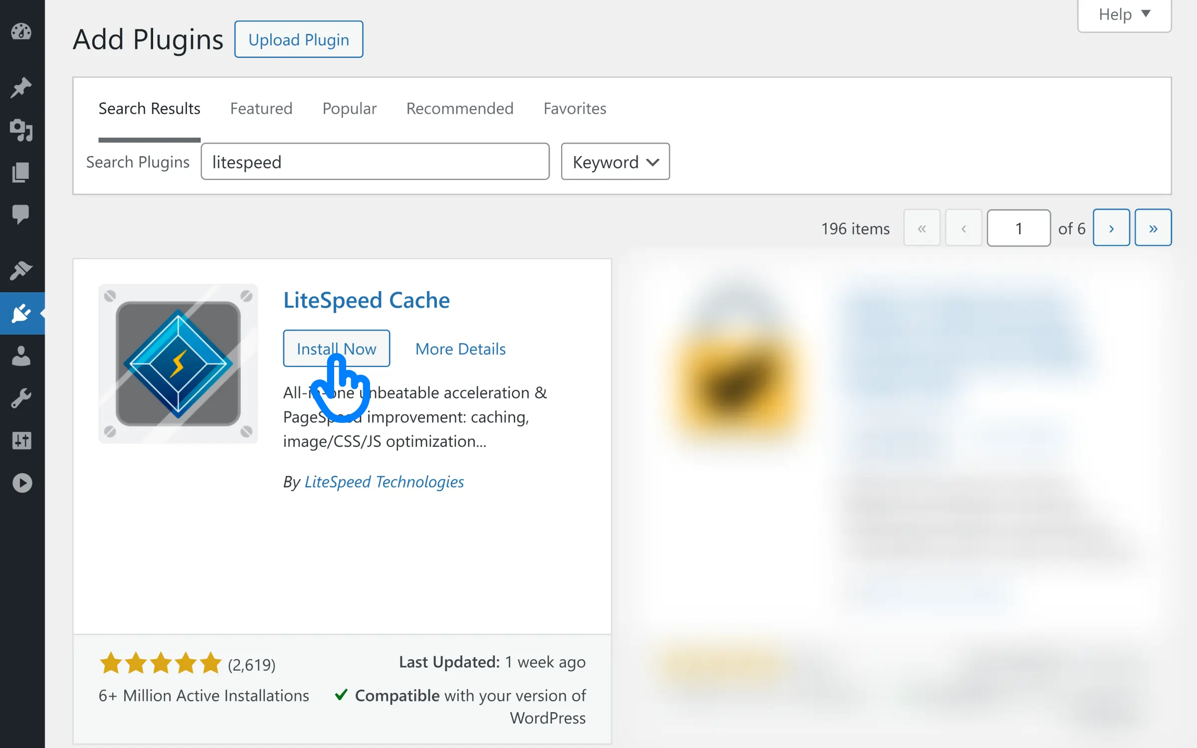 Web-LighthousePerformanceScoring-InstallLiteSpeedCache